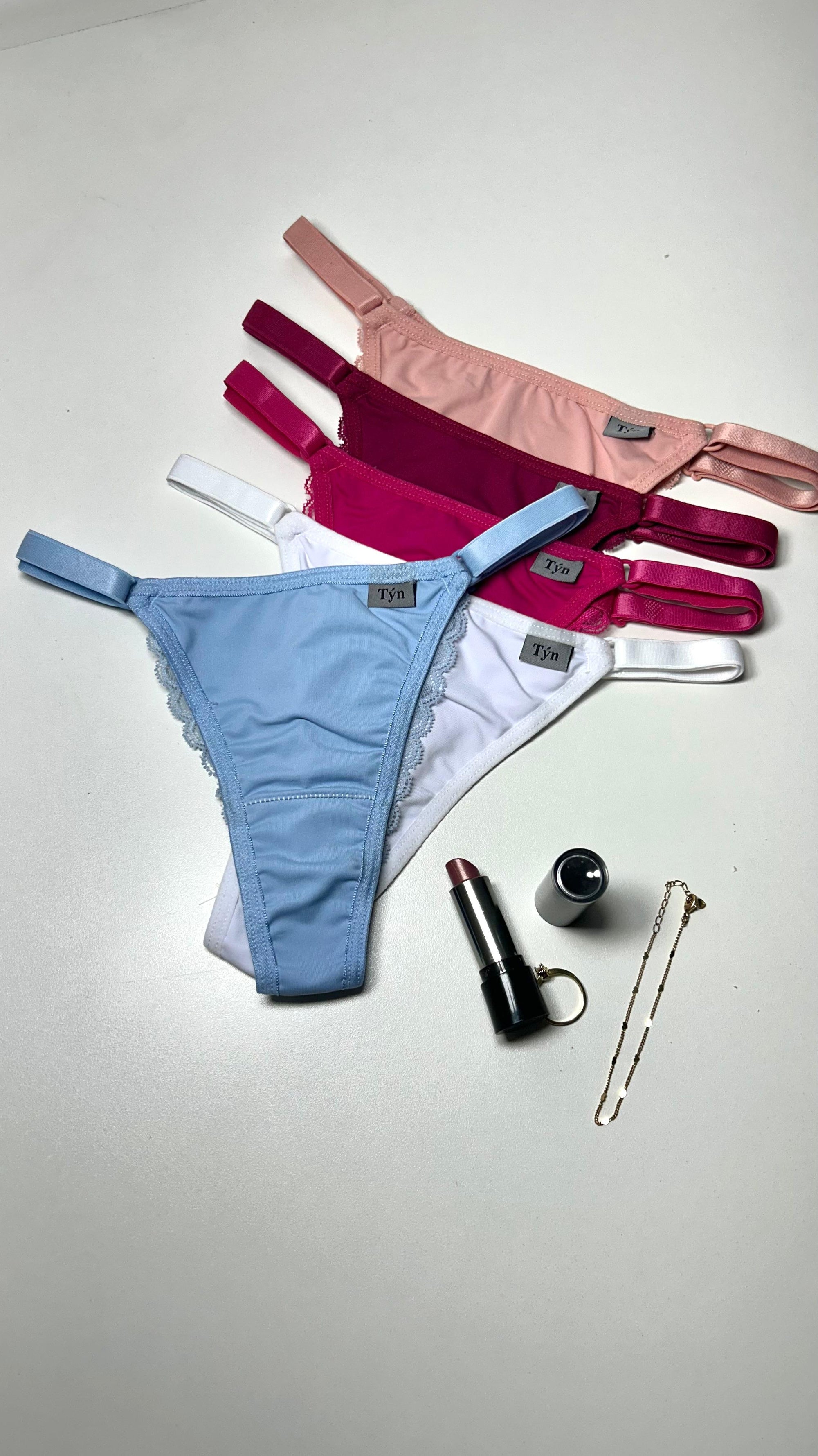 Combo leve 5 e pague 4 - Calcinha fio dental com regulagem e renda