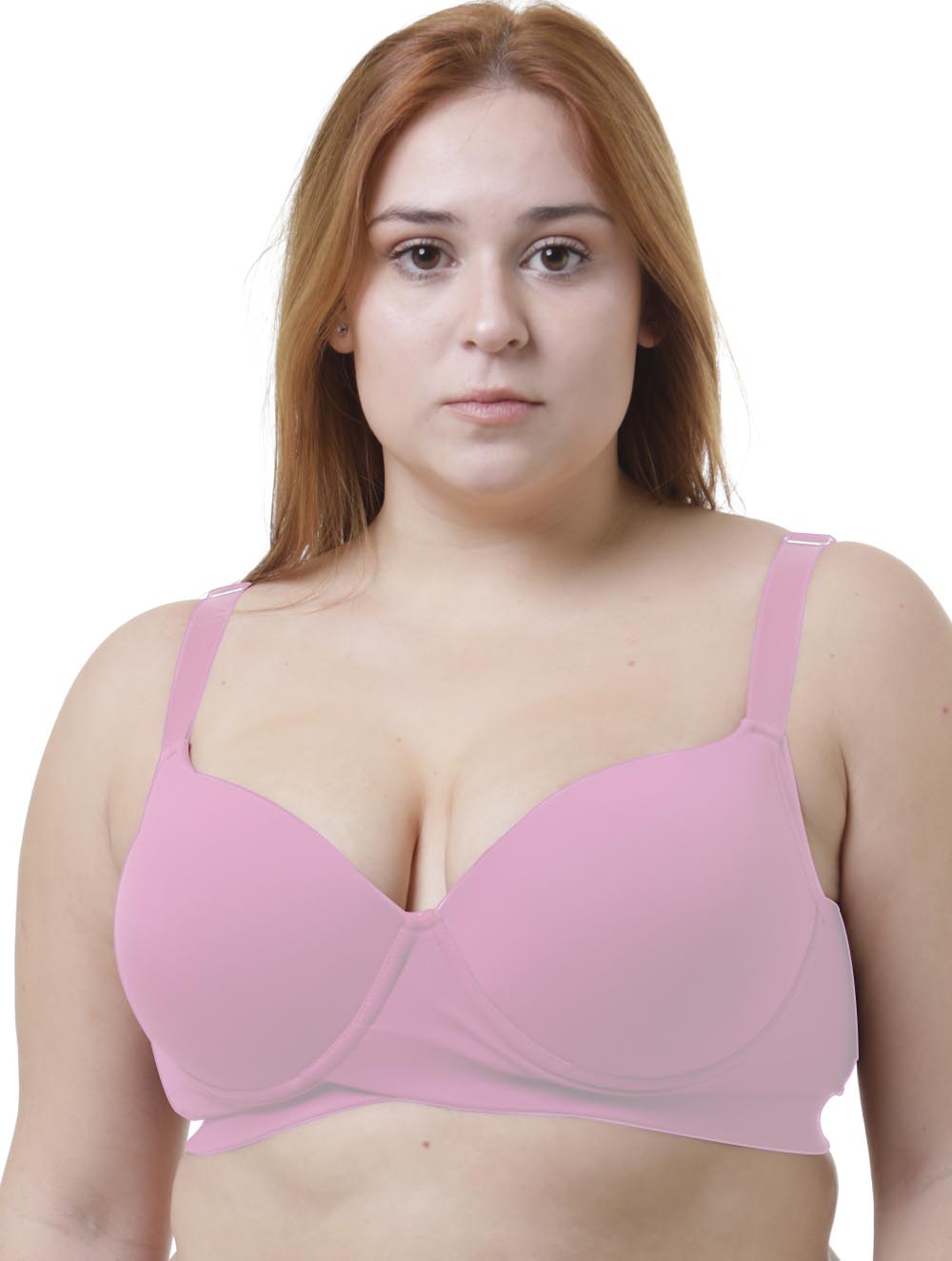 Sutiã Plus Size Tyn com Bojo e Aro Transpassado Rubro