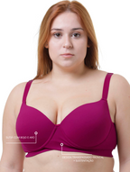 Sutiã Plus Size Tyn com Bojo e Aro Transpassado Preto – Alças Largas e Sustentação Confortável