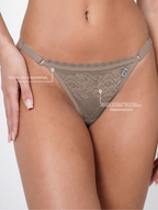 Combo leve 5 e pague 4 - Calcinha fio dental com regulagem e toda em renda