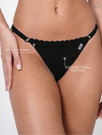 Combo leve 5 e pague 4 - Calcinha fio dental com regulagem e toda em renda