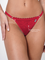 Combo leve 5 e pague 4 - Calcinha fio dental com regulagem e toda em renda