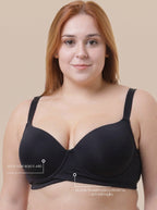 Sutiã Plus Size Tyn com Bojo e Aro Transpassado Branco