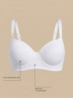 Sutiã Plus Size Tyn com Bojo e Aro Base reta