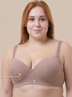 Sutiã Plus Size Tyn com Bojo e Aro Base reta
