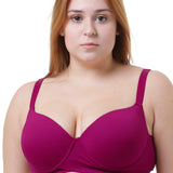 Sutiã Plus Size Tyn com Bojo e Aro Transpassado Branco